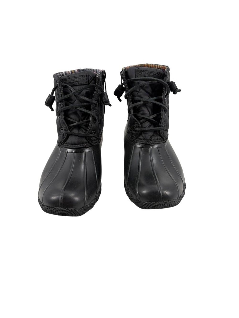 Sperry Saltwater Nylon Quilted Rain Duck Boots Womens 6 Outdoor Preppy Fisherman - Picture 4 of 7